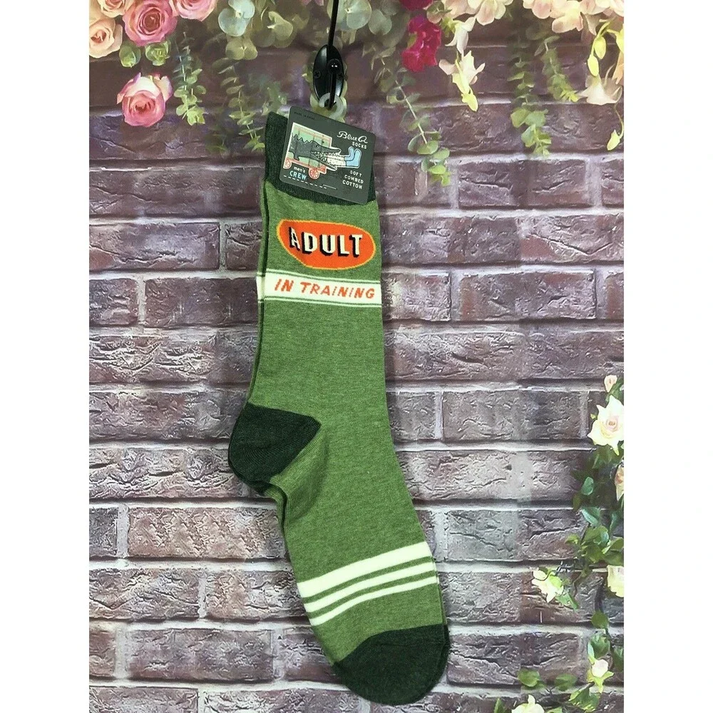 Mens Crew Socks - Adult In Training - Size‎ 7-12